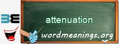 WordMeaning blackboard for attenuation